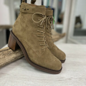 Boots taupe nubuck femme