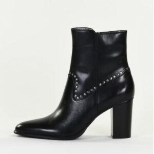 Bottines noir cuir femme