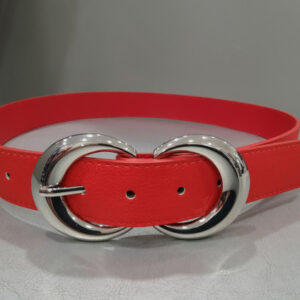 Ceinture rouge 2 boucles femme - boutiques-caprices.fr - Villeneuve-sur-Lot