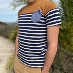 T.shirt rayé marine homme 1